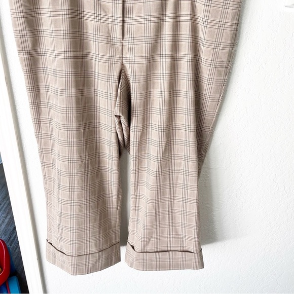 Lane Bryant Pants Women's 24 Plaid Wide Leg Cropped Slacks NWT Academia Preppy - Picture 3 of 9